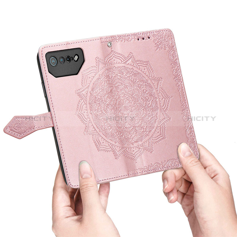 Custodia Portafoglio In Pelle Fantasia Modello Cover con Supporto S07D per Asus ROG Phone 7