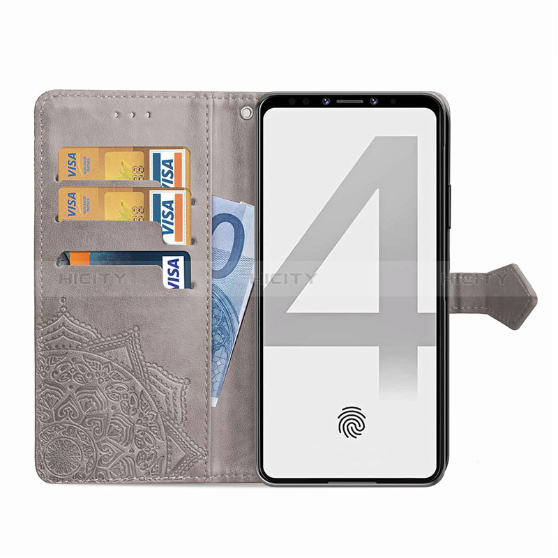 Custodia Portafoglio In Pelle Fantasia Modello Cover con Supporto S07D per Google Pixel 4