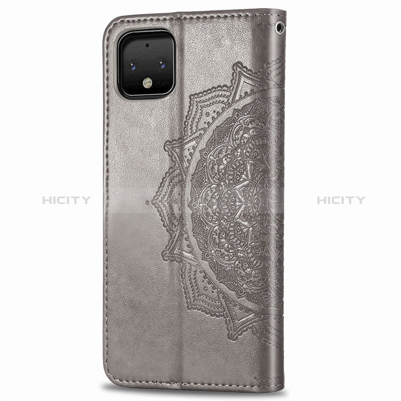 Custodia Portafoglio In Pelle Fantasia Modello Cover con Supporto S07D per Google Pixel 4