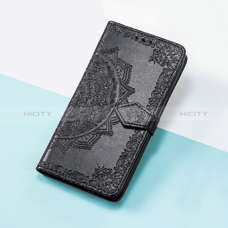 Custodia Portafoglio In Pelle Fantasia Modello Cover con Supporto S07D per Google Pixel 4 Nero