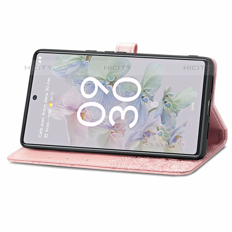 Custodia Portafoglio In Pelle Fantasia Modello Cover con Supporto S07D per Google Pixel 6a 5G