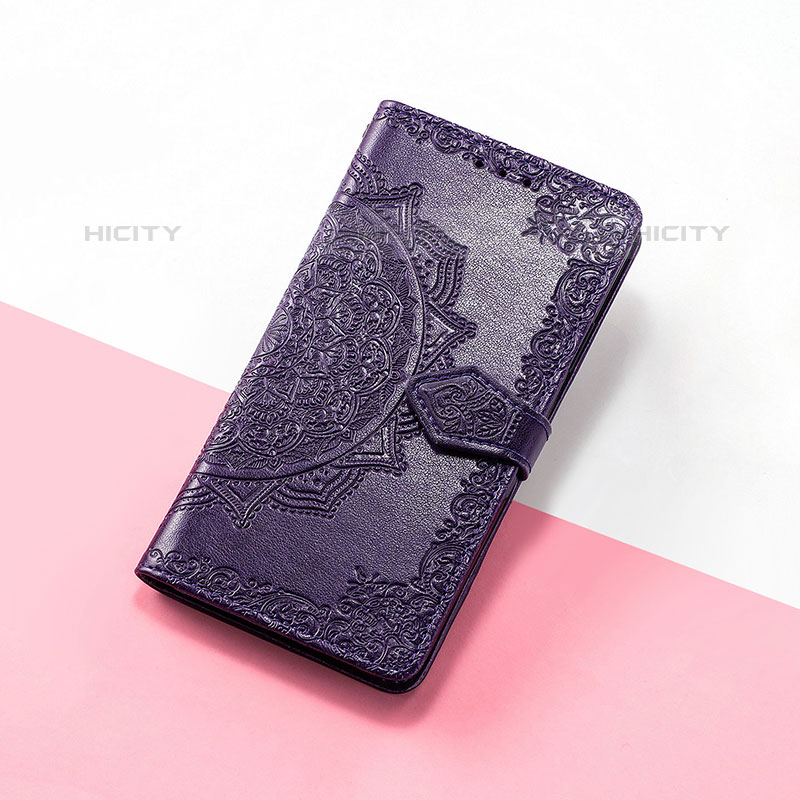 Custodia Portafoglio In Pelle Fantasia Modello Cover con Supporto S07D per Google Pixel 6a 5G Viola