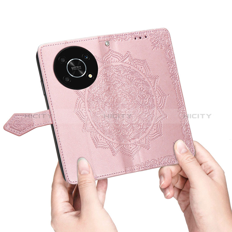 Custodia Portafoglio In Pelle Fantasia Modello Cover con Supporto S07D per Huawei Enjoy 50 Pro