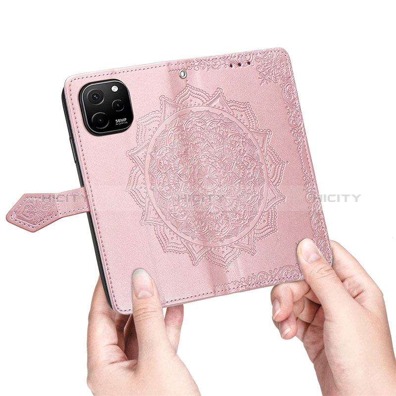 Custodia Portafoglio In Pelle Fantasia Modello Cover con Supporto S07D per Huawei Enjoy 50z