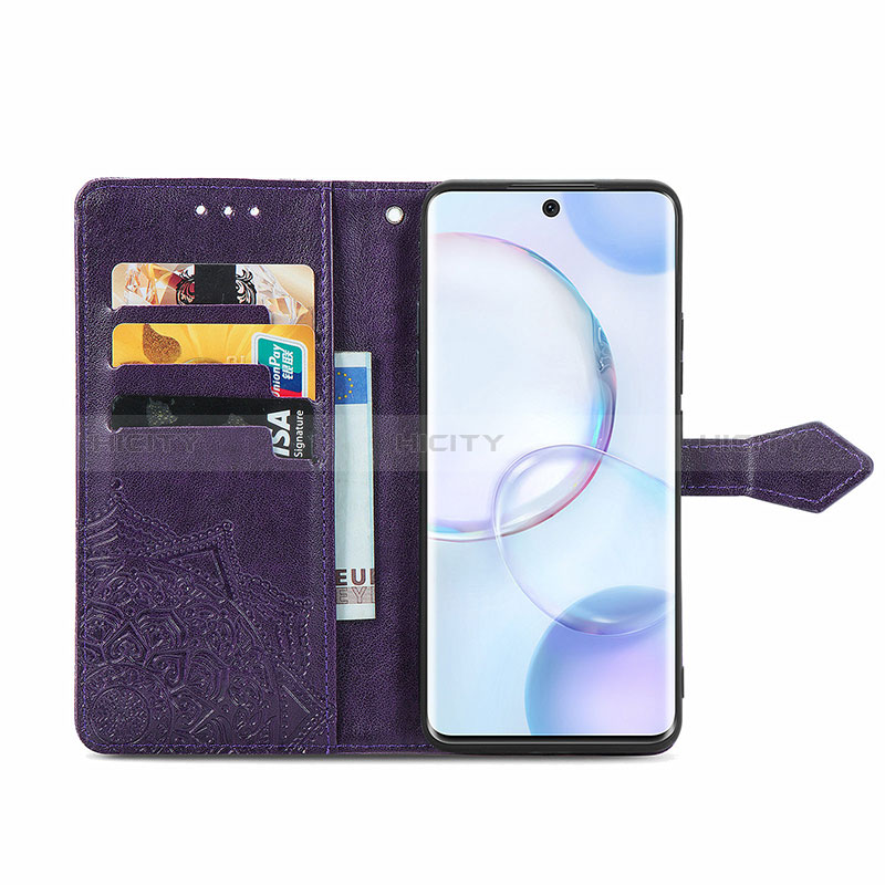 Custodia Portafoglio In Pelle Fantasia Modello Cover con Supporto S07D per Huawei Honor 50 5G