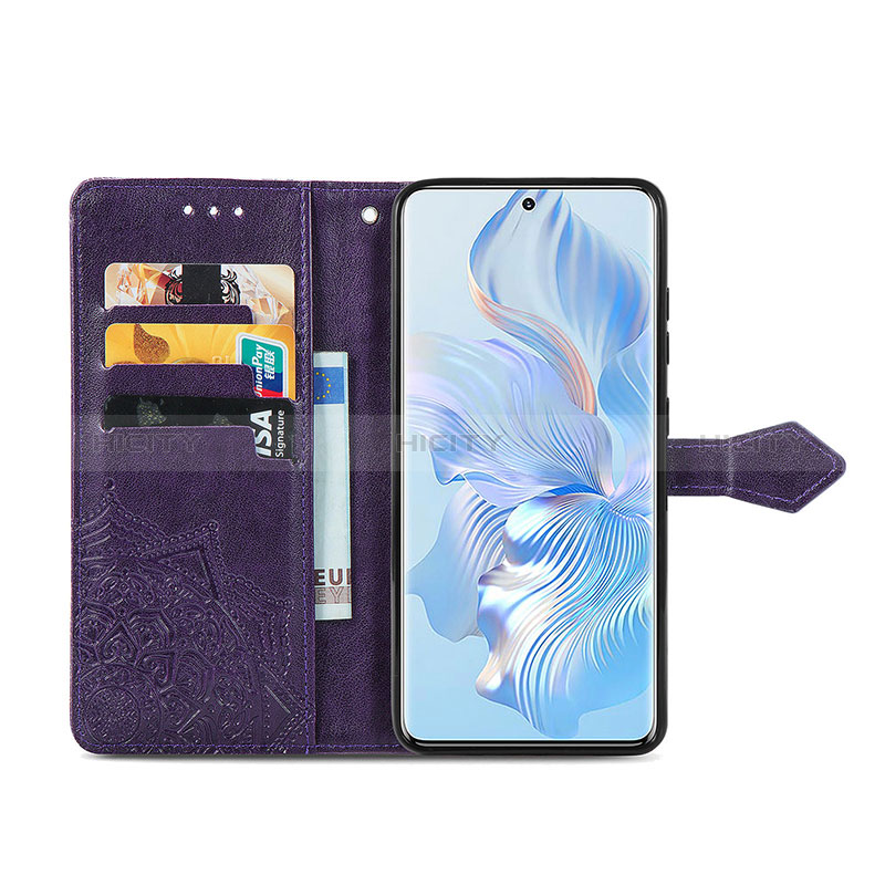 Custodia Portafoglio In Pelle Fantasia Modello Cover con Supporto S07D per Huawei Honor 80 5G