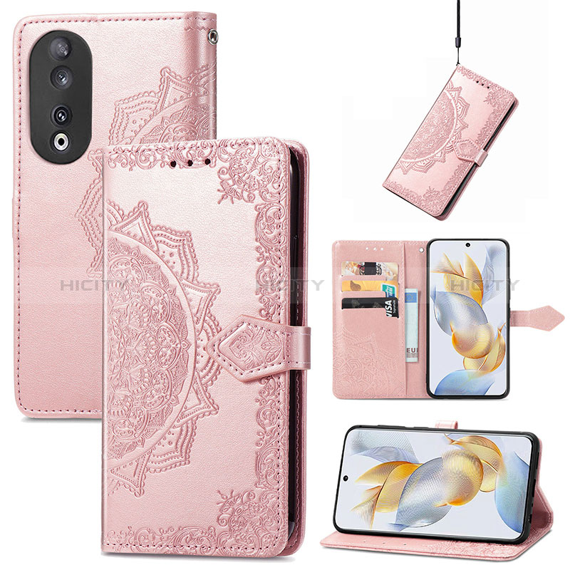 Custodia Portafoglio In Pelle Fantasia Modello Cover con Supporto S07D per Huawei Honor 90 5G