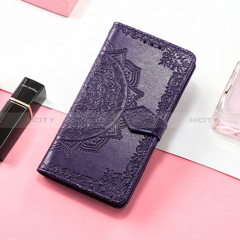 Custodia Portafoglio In Pelle Fantasia Modello Cover con Supporto S07D per Huawei Honor Magic4 Pro 5G Viola