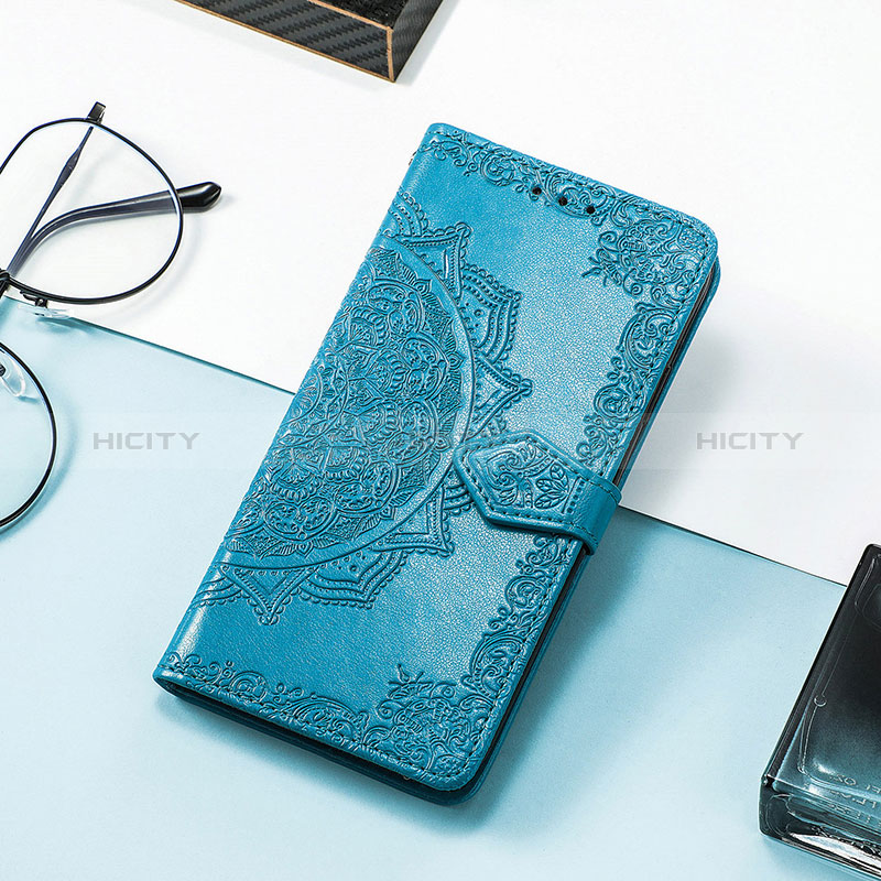 Custodia Portafoglio In Pelle Fantasia Modello Cover con Supporto S07D per Huawei Honor Magic5 Pro 5G Blu