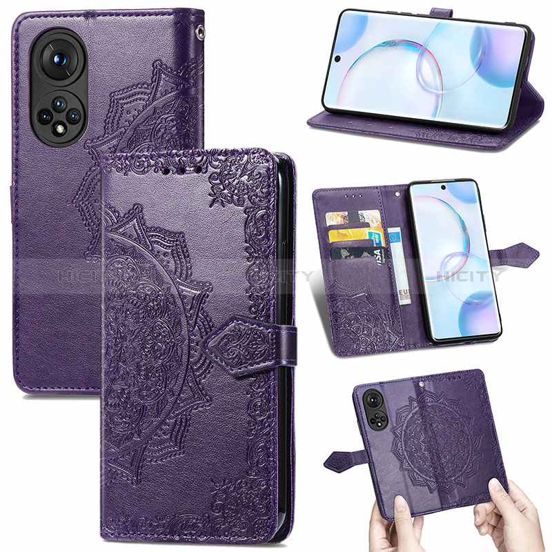 Custodia Portafoglio In Pelle Fantasia Modello Cover con Supporto S07D per Huawei Nova 9