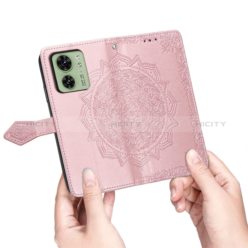 Custodia Portafoglio In Pelle Fantasia Modello Cover con Supporto S07D per Motorola Moto Edge 40 5G