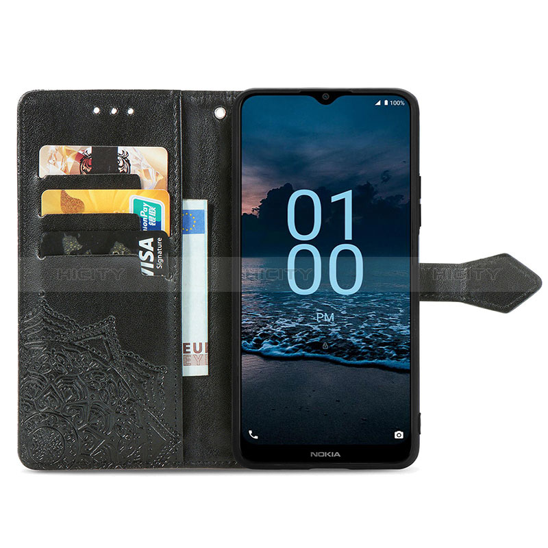 Custodia Portafoglio In Pelle Fantasia Modello Cover con Supporto S07D per Nokia G100