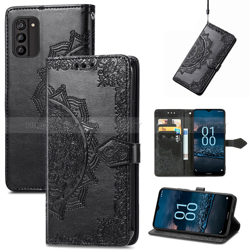 Custodia Portafoglio In Pelle Fantasia Modello Cover con Supporto S07D per Nokia G100