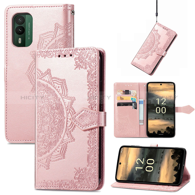 Custodia Portafoglio In Pelle Fantasia Modello Cover con Supporto S07D per Nokia XR21