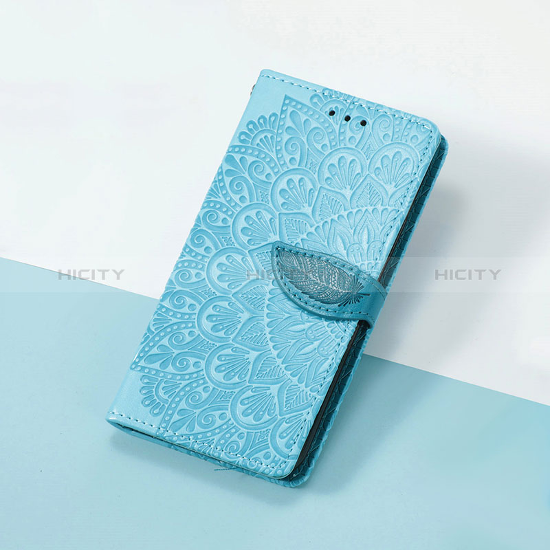 Custodia Portafoglio In Pelle Fantasia Modello Cover con Supporto S08D per Google Pixel 7a 5G Blu