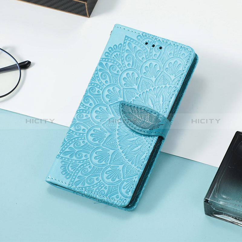 Custodia Portafoglio In Pelle Fantasia Modello Cover con Supporto S08D per Huawei Honor 60 5G Blu