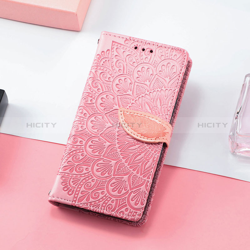 Custodia Portafoglio In Pelle Fantasia Modello Cover con Supporto S08D per Huawei Honor 60 5G Oro Rosa