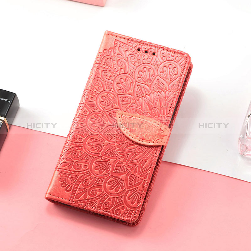 Custodia Portafoglio In Pelle Fantasia Modello Cover con Supporto S08D per Huawei Honor 60 SE 5G Rosso