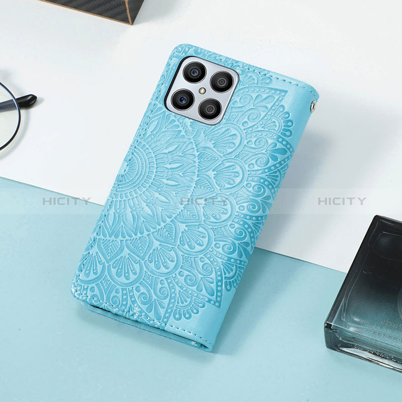 Custodia Portafoglio In Pelle Fantasia Modello Cover con Supporto S08D per Huawei Honor X8 4G