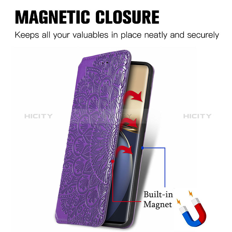 Custodia Portafoglio In Pelle Fantasia Modello Cover con Supporto S09D per Huawei Honor Magic3 Pro 5G