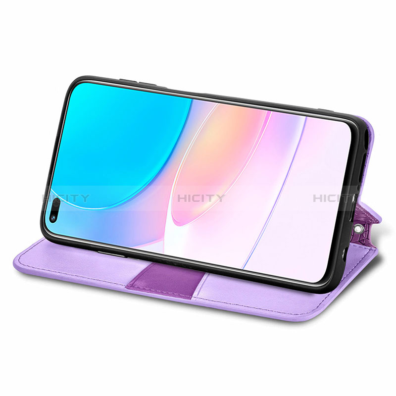 Custodia Portafoglio In Pelle Fantasia Modello Cover con Supporto S09D per Huawei Nova 8i