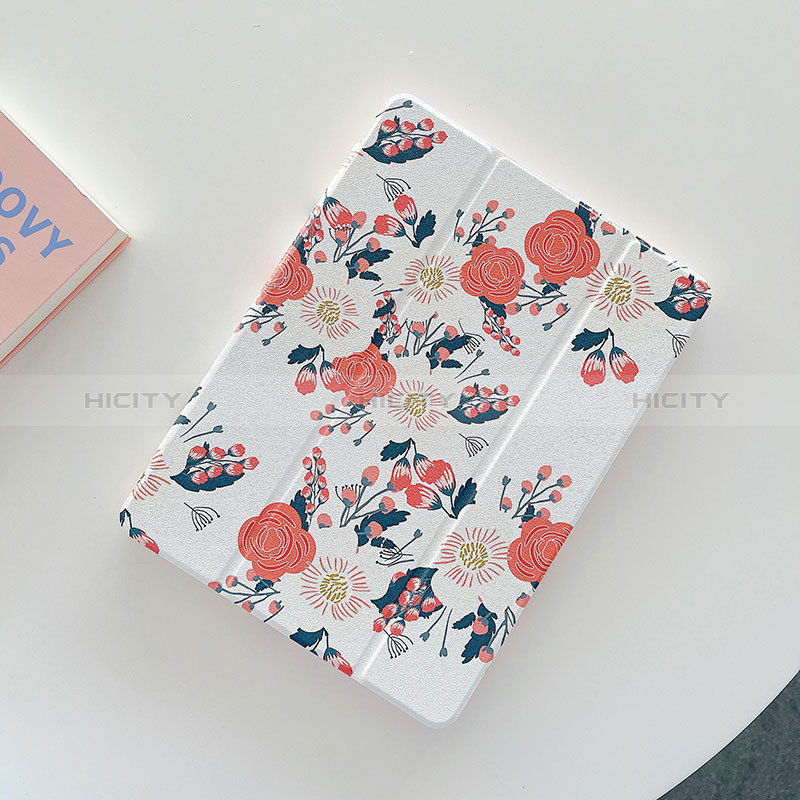 Custodia Portafoglio In Pelle Fantasia Modello Cover con Supporto XH1 per Apple iPad 10.2 (2019) Rosa