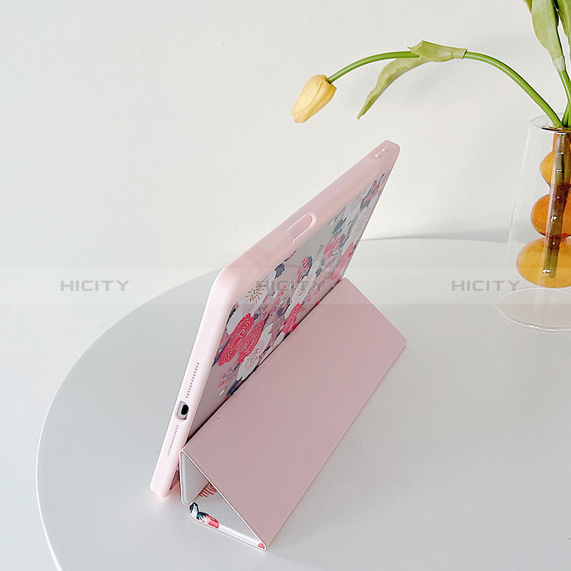 Custodia Portafoglio In Pelle Fantasia Modello Cover con Supporto XH1 per Apple iPad 10.2 (2019) Rosa