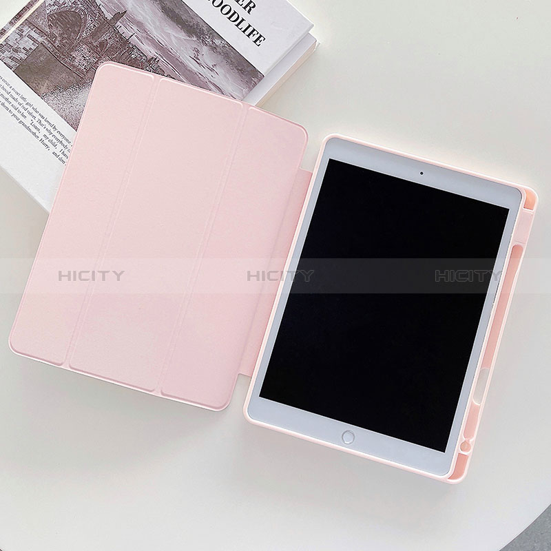 Custodia Portafoglio In Pelle Fantasia Modello Cover con Supporto XH1 per Apple iPad 10.2 (2019) Rosa