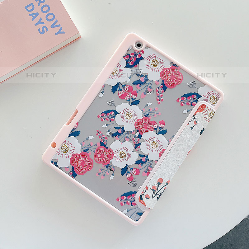 Custodia Portafoglio In Pelle Fantasia Modello Cover con Supporto XH1 per Apple iPad 10.2 (2020) Rosa