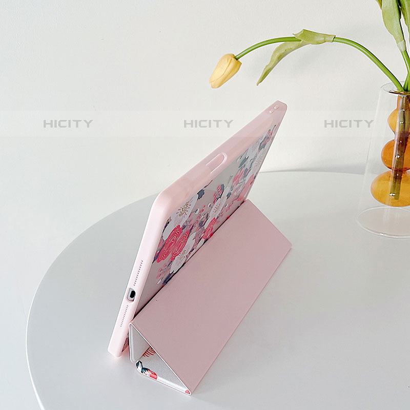 Custodia Portafoglio In Pelle Fantasia Modello Cover con Supporto XH1 per Apple iPad 10.2 (2020) Rosa