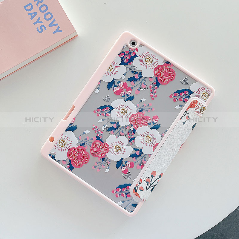 Custodia Portafoglio In Pelle Fantasia Modello Cover con Supporto XH1 per Apple iPad 10.2 (2021) Rosa