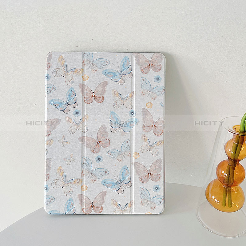 Custodia Portafoglio In Pelle Fantasia Modello Cover con Supporto XH2 per Apple iPad 10.2 (2019) Bianco