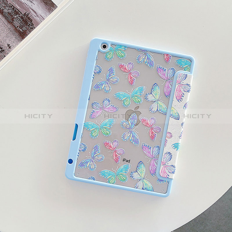 Custodia Portafoglio In Pelle Fantasia Modello Cover con Supporto XH3 per Apple iPad 10.2 (2021) Azzurro