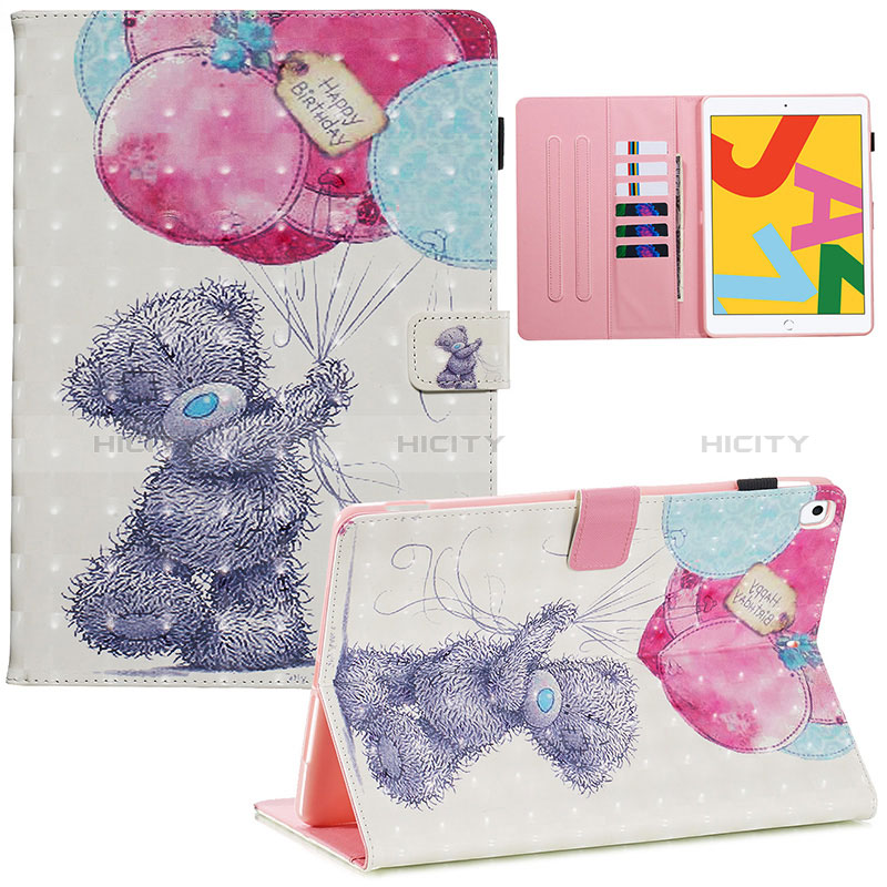 Custodia Portafoglio In Pelle Fantasia Modello Cover con Supporto Y01B per Apple iPad 10.2 (2021) Multicolore