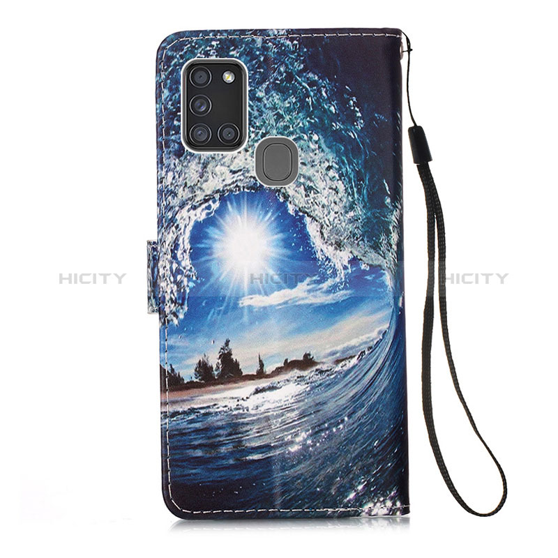 Custodia Portafoglio In Pelle Fantasia Modello Cover con Supporto Y01B per Samsung Galaxy A21s