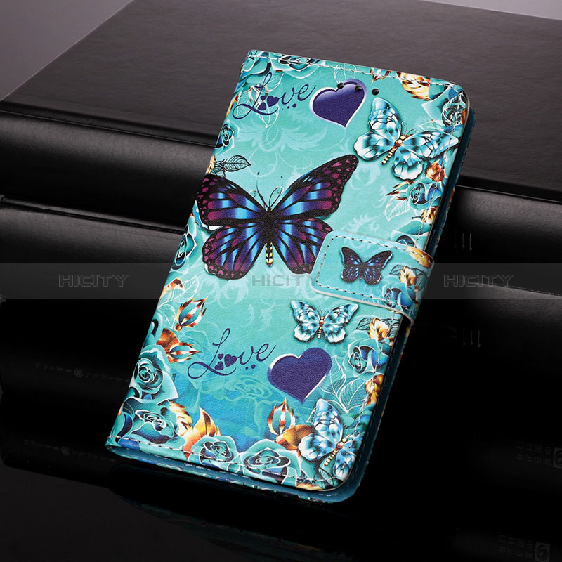 Custodia Portafoglio In Pelle Fantasia Modello Cover con Supporto Y01B per Samsung Galaxy A21s Cielo Blu