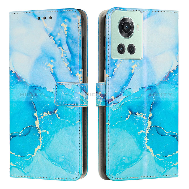 Custodia Portafoglio In Pelle Fantasia Modello Cover con Supporto Y01X per OnePlus 10R 5G Blu