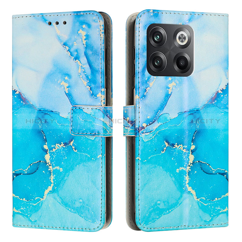 Custodia Portafoglio In Pelle Fantasia Modello Cover con Supporto Y01X per OnePlus 10T 5G Blu