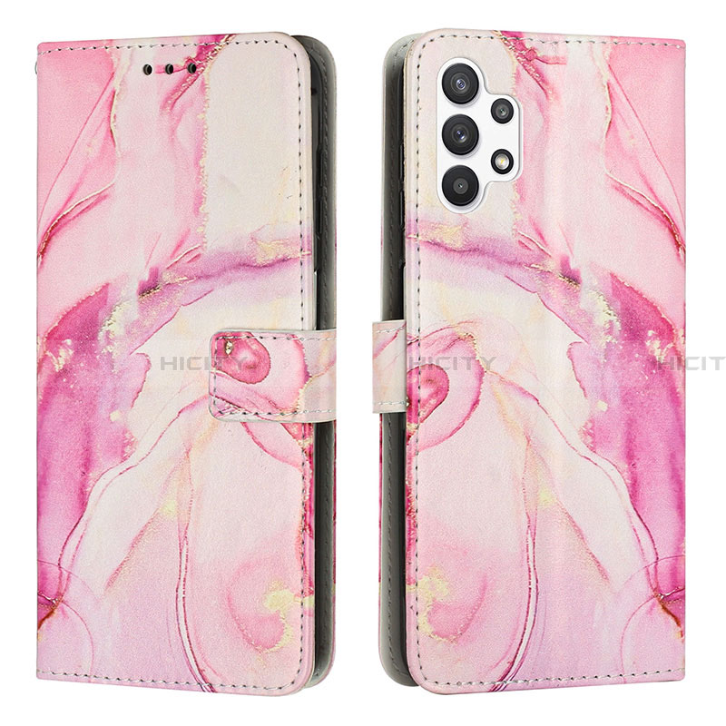 Custodia Portafoglio In Pelle Fantasia Modello Cover con Supporto Y01X per Samsung Galaxy A13 4G Rosa