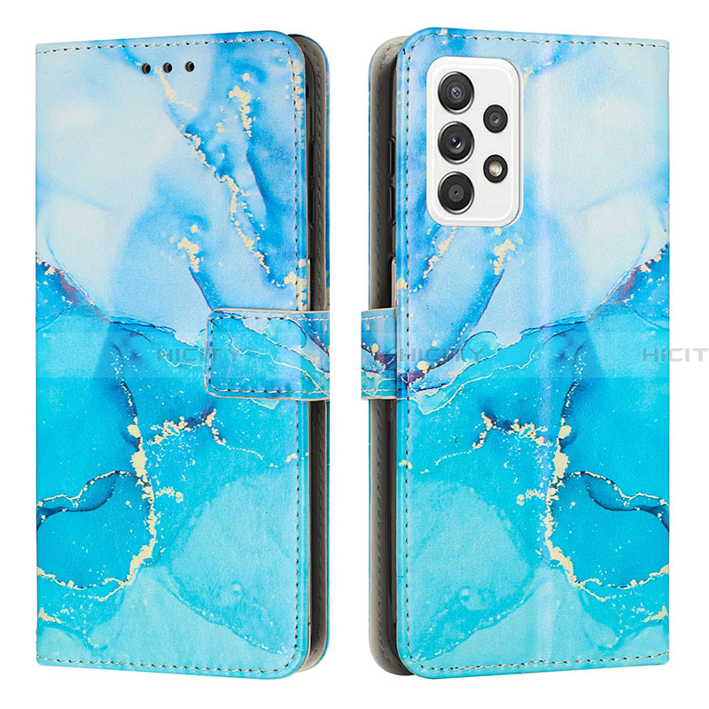 Custodia Portafoglio In Pelle Fantasia Modello Cover con Supporto Y01X per Samsung Galaxy A23 4G Blu