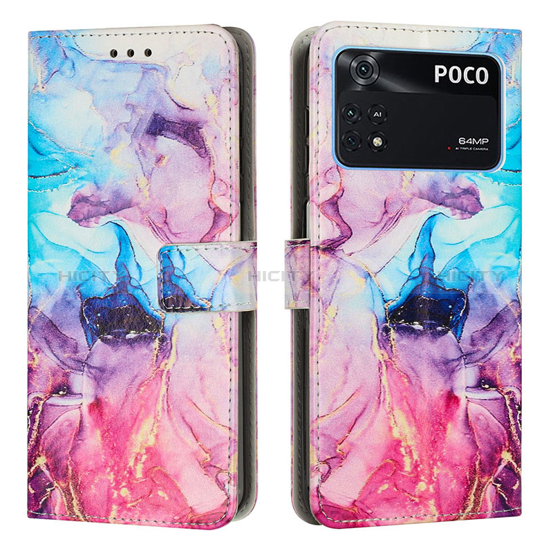 Custodia Portafoglio In Pelle Fantasia Modello Cover con Supporto Y01X per Xiaomi Poco M4 Pro 4G