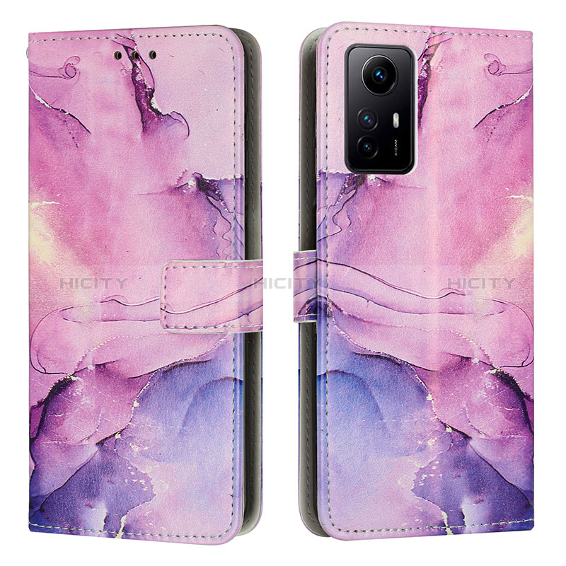 Custodia Portafoglio In Pelle Fantasia Modello Cover con Supporto Y01X per Xiaomi Redmi Note 12S Viola