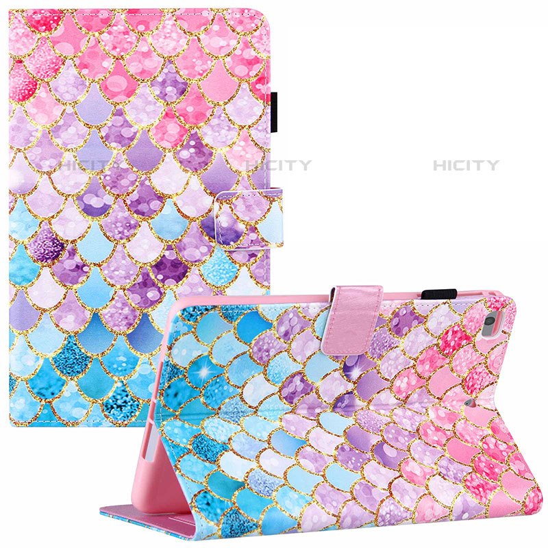 Custodia Portafoglio In Pelle Fantasia Modello Cover con Supporto Y02B per Apple iPad Mini 5 (2019)