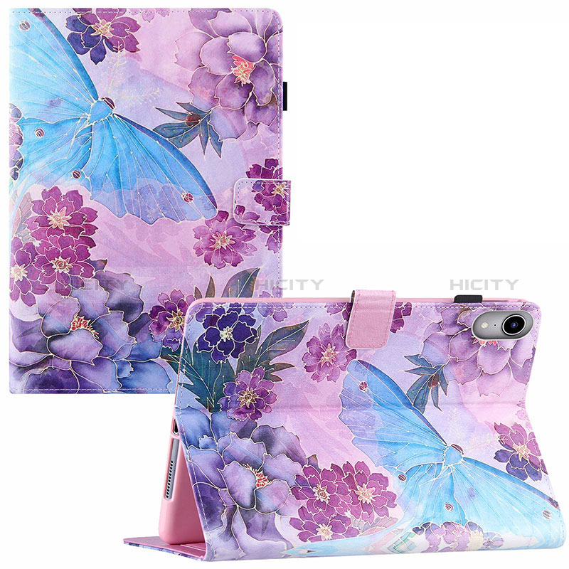 Custodia Portafoglio In Pelle Fantasia Modello Cover con Supporto Y02B per Apple iPad Mini 6