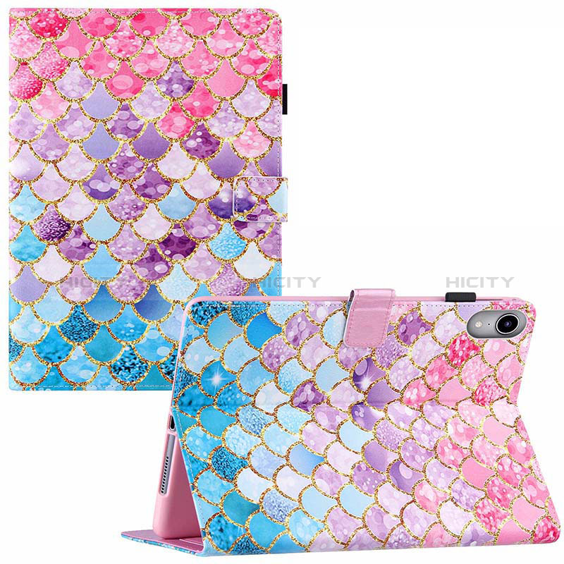 Custodia Portafoglio In Pelle Fantasia Modello Cover con Supporto Y02B per Apple iPad Mini 6