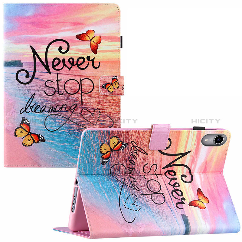 Custodia Portafoglio In Pelle Fantasia Modello Cover con Supporto Y02B per Apple iPad Mini 6