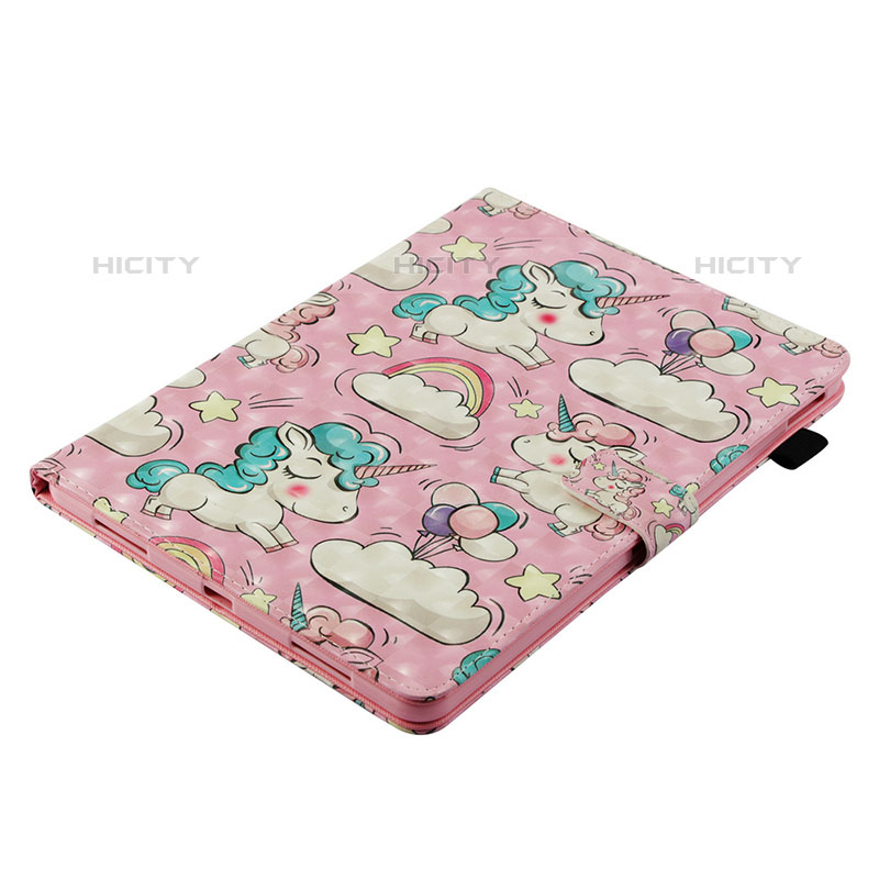 Custodia Portafoglio In Pelle Fantasia Modello Cover con Supporto Y02B per Apple iPad Pro 11 (2018) Rosa