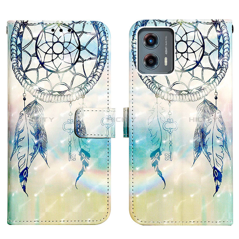 Custodia Portafoglio In Pelle Fantasia Modello Cover con Supporto Y02B per Motorola Moto G 5G (2023)