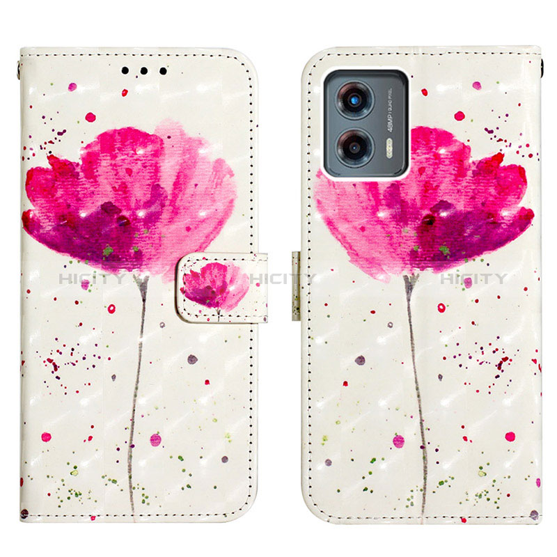 Custodia Portafoglio In Pelle Fantasia Modello Cover con Supporto Y02B per Motorola Moto G 5G (2023)