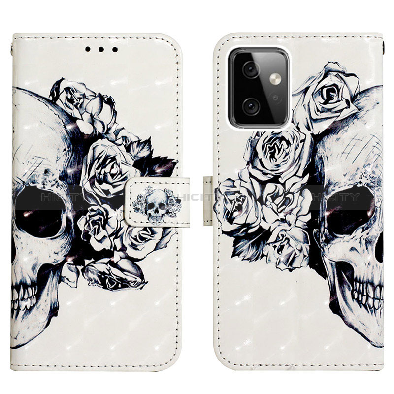 Custodia Portafoglio In Pelle Fantasia Modello Cover con Supporto Y02B per Motorola Moto G Power 5G (2023)